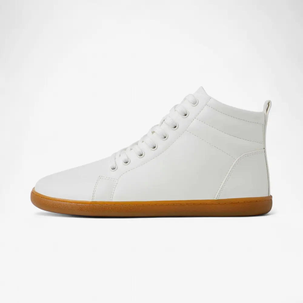 Босоногие кроссовки Feelgrounds Highrise Luxe — белый с бежевой подошвой — фото 1 из 7