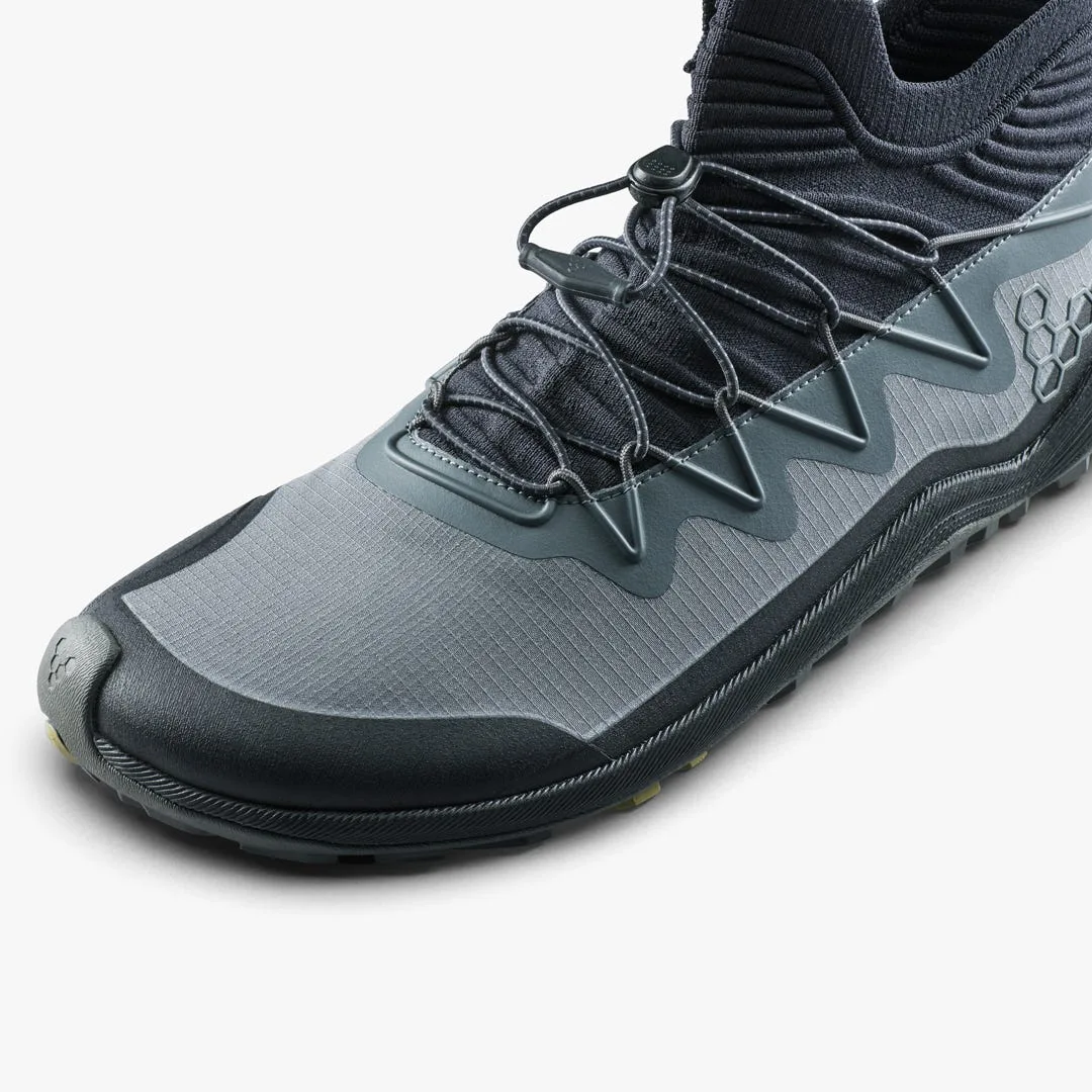Ботинки Vivobarefoot Primus Trail Flow Mid II — мужская модель, тёмный серо-зелёный, фото 6