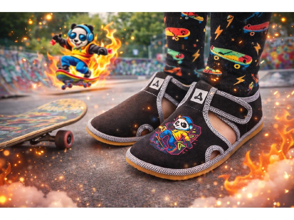 Тапочки Antal Rascal с поддержкой свода — Panda (детские), фото 7